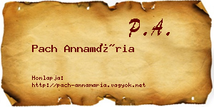Pach Annamária névjegykártya